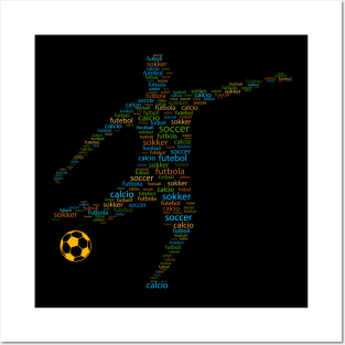 Football Player Words Posters and Art